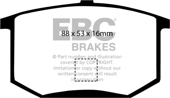 EBC Brakes DP298 - Гальмівні колодки, дискові гальма autocars.com.ua