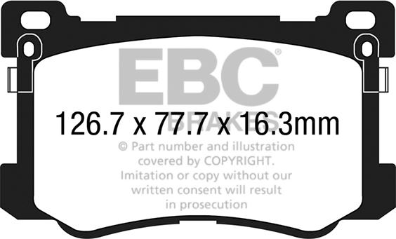 EBC Brakes DP33048C - Гальмівні колодки, дискові гальма autocars.com.ua