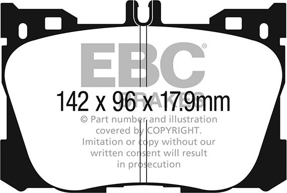 EBC Brakes DP43070R - Гальмівні колодки, дискові гальма autocars.com.ua