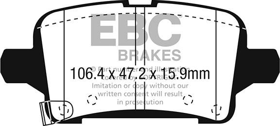 EBC Brakes DP43074R - Гальмівні колодки, дискові гальма autocars.com.ua