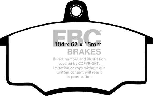 EBC Brakes DP310/2 - Тормозные колодки, дисковые, комплект avtokuzovplus.com.ua