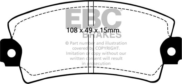 EBC Brakes DP2317 - Тормозные колодки, дисковые, комплект avtokuzovplus.com.ua