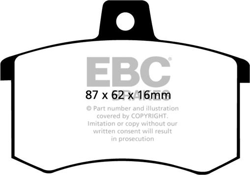 EBC Brakes DP2370 - Гальмівні колодки, дискові гальма autocars.com.ua