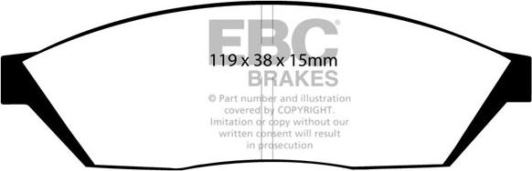 EBC Brakes DP2374 - Гальмівні колодки, дискові гальма autocars.com.ua