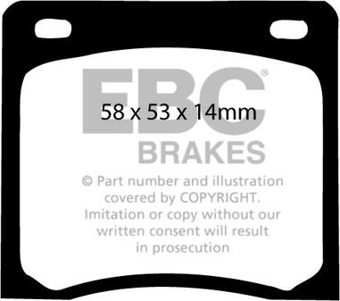 EBC Brakes DP237 - Тормозные колодки, дисковые, комплект avtokuzovplus.com.ua