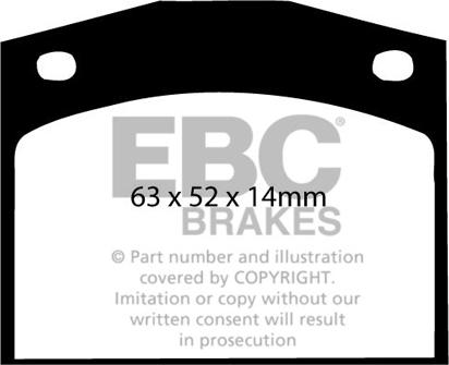 EBC Brakes DP238 - Тормозные колодки, дисковые, комплект avtokuzovplus.com.ua