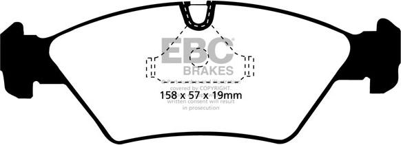 EBC Brakes DP5414NDX - Гальмівні колодки, дискові гальма autocars.com.ua