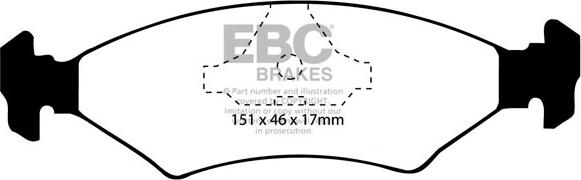 EBC Brakes DP415 - Гальмівні колодки, дискові гальма autocars.com.ua