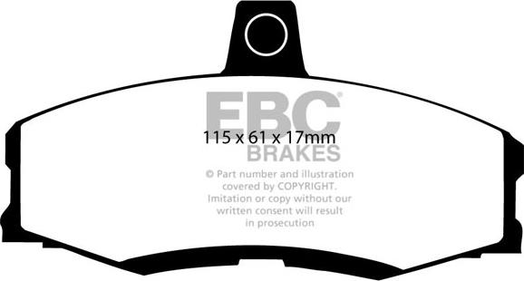 EBC Brakes DP4438R - Гальмівні колодки, дискові гальма autocars.com.ua