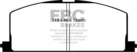 EBC Brakes DP2453 - Тормозные колодки, дисковые, комплект avtokuzovplus.com.ua