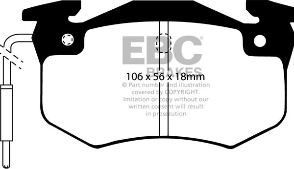 EBC Brakes DP458 - Тормозные колодки, дисковые, комплект avtokuzovplus.com.ua