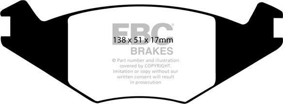 EBC Brakes DP2515 - Тормозные колодки, дисковые, комплект avtokuzovplus.com.ua