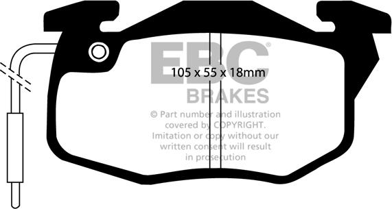 EBC Brakes DP2545 - Гальмівні колодки, дискові гальма autocars.com.ua