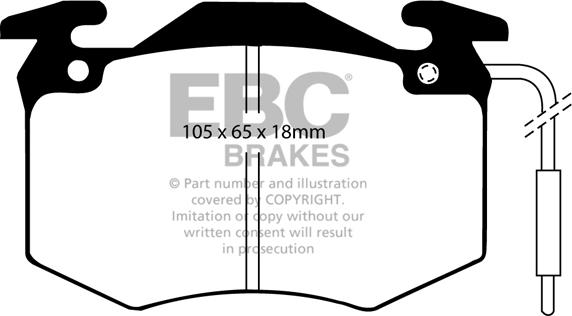 EBC Brakes DP546 - Тормозные колодки, дисковые, комплект avtokuzovplus.com.ua