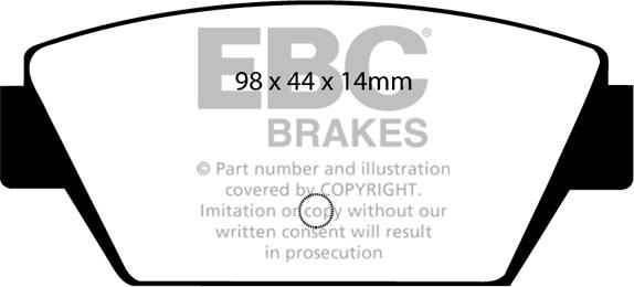 EBC Brakes DP2576 - Гальмівні колодки, дискові гальма autocars.com.ua