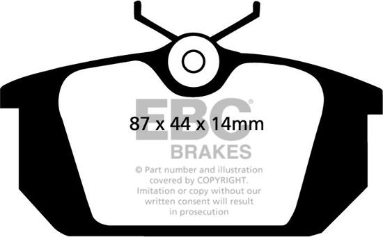 EBC Brakes DP596 - Гальмівні колодки, дискові гальма autocars.com.ua