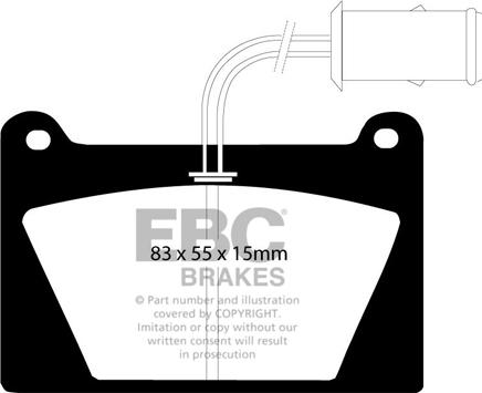 EBC Brakes DP4627R - Гальмівні колодки, дискові гальма autocars.com.ua