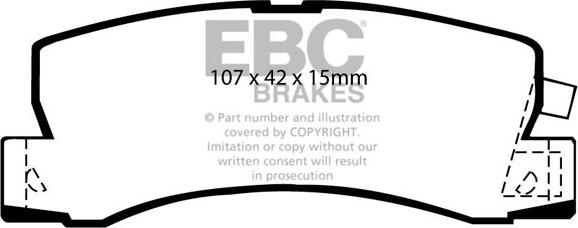 EBC Brakes DP2628 - Тормозные колодки, дисковые, комплект avtokuzovplus.com.ua