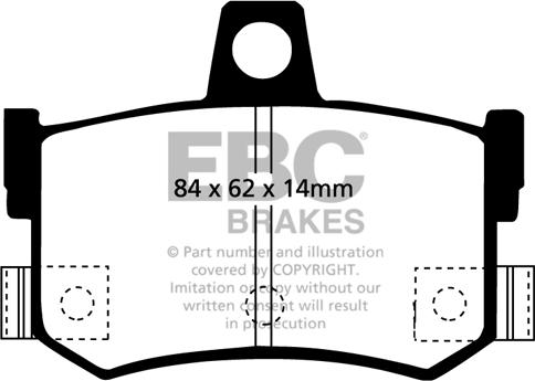 EBC Brakes DP2662/2 - Тормозные колодки, дисковые, комплект avtokuzovplus.com.ua