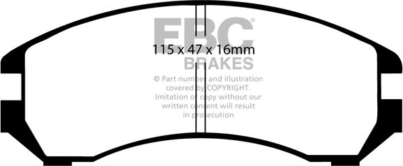 EBC Brakes DP2665 - Тормозные колодки, дисковые, комплект avtokuzovplus.com.ua