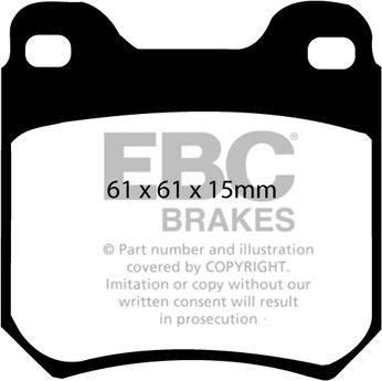 EBC Brakes DP675 - Гальмівні колодки, дискові гальма autocars.com.ua