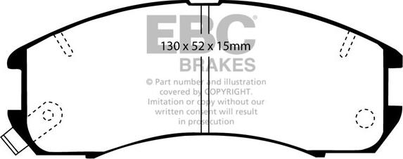 EBC Brakes DP2705 - Гальмівні колодки, дискові гальма autocars.com.ua