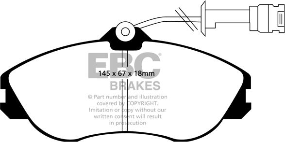 EBC Brakes DP4711R - Тормозные колодки, дисковые, комплект avtokuzovplus.com.ua