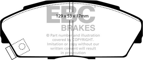 EBC Brakes DP2719/2 - Тормозные колодки, дисковые, комплект avtokuzovplus.com.ua