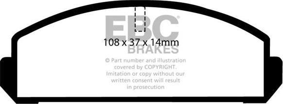 EBC Brakes DP271 - Гальмівні колодки, дискові гальма autocars.com.ua