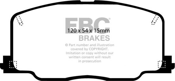 EBC Brakes DP2725 - Гальмівні колодки, дискові гальма autocars.com.ua