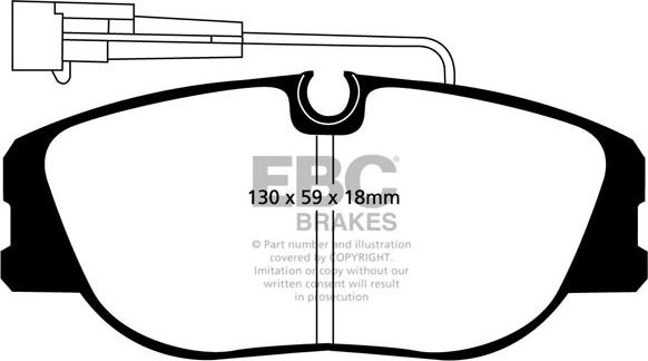 EBC Brakes DP2733 - Тормозные колодки, дисковые, комплект avtokuzovplus.com.ua