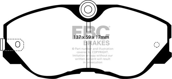 EBC Brakes DP2736 - Гальмівні колодки, дискові гальма autocars.com.ua