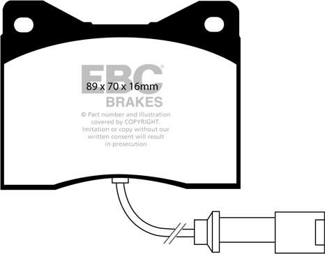 EBC Brakes DP2753 - Тормозные колодки, дисковые, комплект avtokuzovplus.com.ua