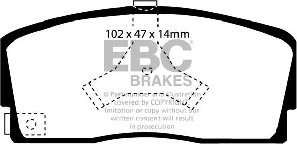 EBC Brakes DP765 - Тормозные колодки, дисковые, комплект avtokuzovplus.com.ua