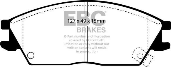 EBC Brakes DP803 - Тормозные колодки, дисковые, комплект avtokuzovplus.com.ua