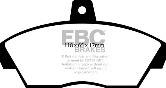 EBC Brakes DP2810 - Гальмівні колодки, дискові гальма autocars.com.ua