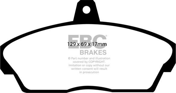 EBC Brakes DP4815R - Тормозные колодки, дисковые, комплект avtokuzovplus.com.ua
