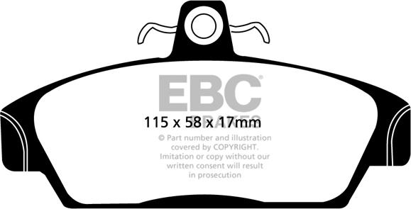 EBC Brakes DP2817 - Гальмівні колодки, дискові гальма autocars.com.ua