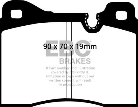 EBC Brakes DP2822 - Тормозные колодки, дисковые, комплект avtokuzovplus.com.ua