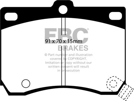 EBC Brakes DP2824 - Тормозные колодки, дисковые, комплект avtokuzovplus.com.ua