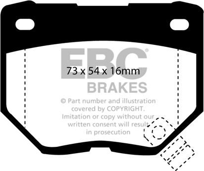 EBC Brakes DP2826 - Гальмівні колодки, дискові гальма autocars.com.ua