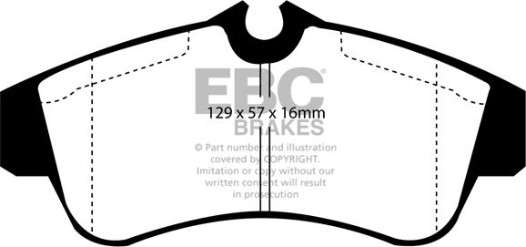 EBC Brakes DP833 - Тормозные колодки, дисковые, комплект avtokuzovplus.com.ua