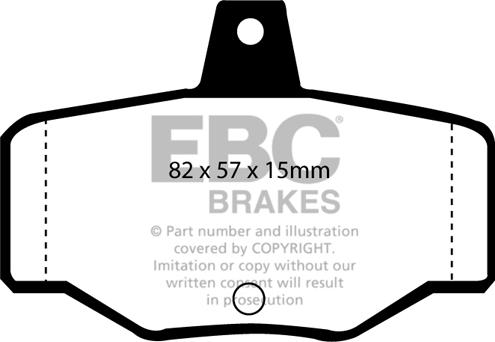 EBC Brakes DP2834 - Тормозные колодки, дисковые, комплект avtokuzovplus.com.ua