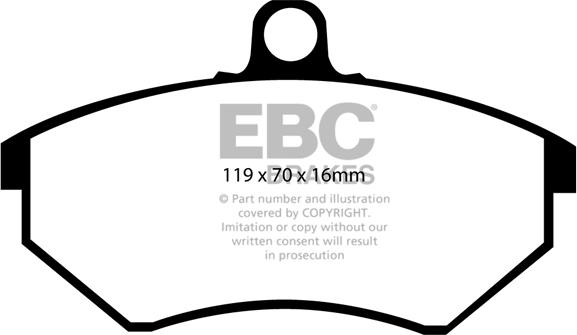 EBC Brakes DP841 - Гальмівні колодки, дискові гальма autocars.com.ua