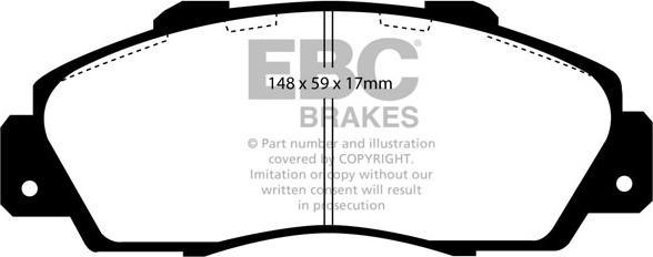 EBC Brakes DP2872 - Гальмівні колодки, дискові гальма autocars.com.ua
