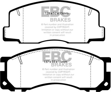 EBC Brakes DP876 - Гальмівні колодки, дискові гальма autocars.com.ua