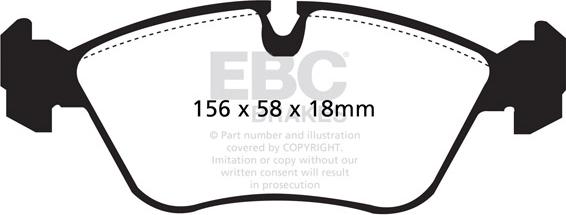 EBC Brakes DP3880C - Гальмівні колодки, дискові гальма autocars.com.ua