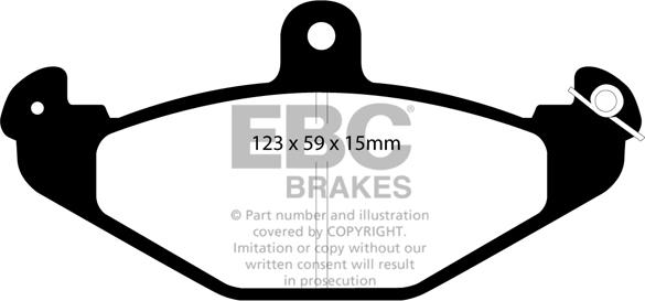 EBC Brakes DP2885 - Тормозные колодки, дисковые, комплект avtokuzovplus.com.ua