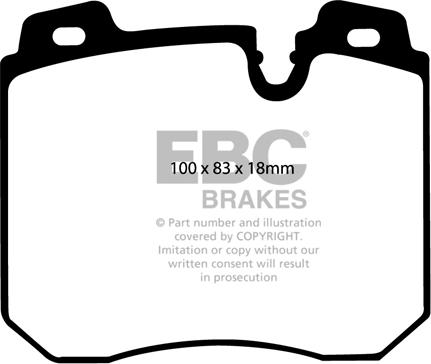 EBC Brakes DP2886 - Гальмівні колодки, дискові гальма autocars.com.ua