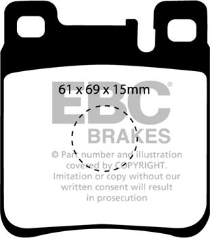 EBC Brakes DP2887 - Гальмівні колодки, дискові гальма autocars.com.ua